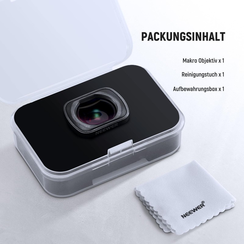 NEEWER 2 x Macro Lens for Pocket 3, Magnetic Close-up
