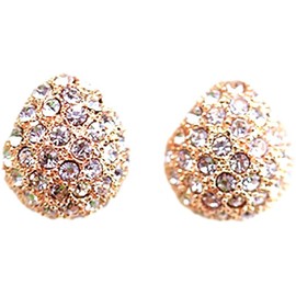 Pave Soft Clip On Earrings for Women, Rubber