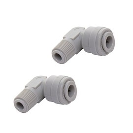 1/4 inch to 1/4 inch Male Thread Push Fit Elbow - Compatible with John Guest Component PI480822S (2)