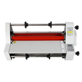 Hot Cold Roll Laminator, 110V 13" V350 Laminator Digital Display Single&Dual Sided Laminating Machine 4 Rollers Hot Cold Roll Laminator for BOPP PTE Film (USA Stock)