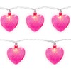 Couah Pink Heart LED String Lights 8.5Ft Mother's Day Lights
