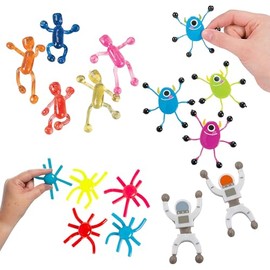 Fun Express Bulk 96 Pieces Wall Crawler Multicolor Toy Assortment