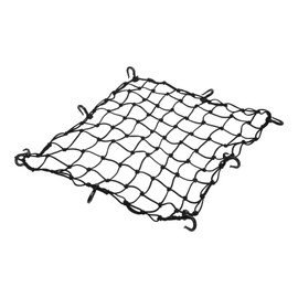 X AUTOHAUX 50x50cm Motorcycle Cargo Net Luggage Thicken Netting with Hook Black