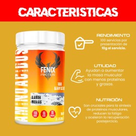Fenix Protein Aminoácidos Polvo 1kg 100 Servicios Moras