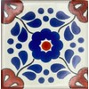 Ceramic Talavera Mexican Tile 4x4", 9 Pieces (NOT Stickers) A1
