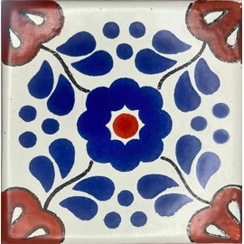 Ceramic Talavera Mexican Tile 4x4", 9 Pieces (NOT Stickers) A1 Export Quality! - EX25