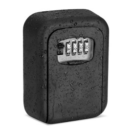 Outdoor Key Safe with Number Code - Key Hiding Place for Outdoor Waterproof Combination Key Safe Box for Outdoor Use, Zinc Alloy Key Box with Resettable Code for Home Replacement Keys
