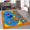 Champion Rugs Kids Area Rug World Map Globe Continents Oceans