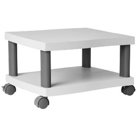 Safco Products Wave Underdesk Printer Stand 1861GR, Gray Powder Coat Finish, Swivel Wheels for Mobility, 50 lb. Capacity, Light Gray