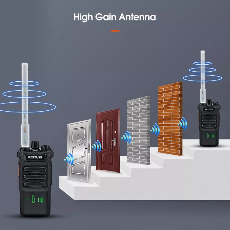 Retevis RT86 Walkie Talkies UHF430-440MHz 10W 2600mAh Two Way Radios