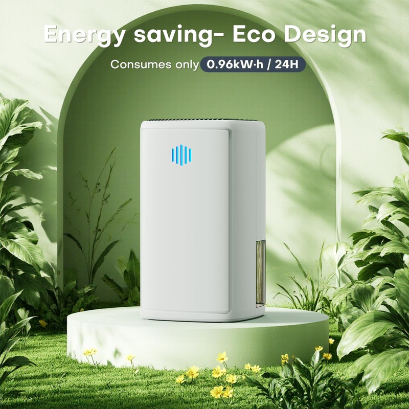 Dehumidifier,TABYIK 38OZ,Small,Quiet, Energy-Saving Dehumidifier with Auto Shut Off, for Bathrooms,