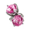 Silver Earrings Pendientes Redondos Aretes Plata Ley 950 Zircon Stud