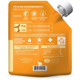 Primalvore Free-Range Bone Broth for Dogs &Cats, Mobility Formula w/Collagen Peptides to Help Support Hip & Joints, Digestion, Skin & Coat and Hydration, Human Grade, Mix 4 Pack Chicken and Duck