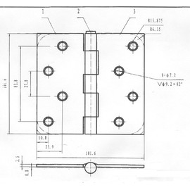 Richelieu Hardware 1822FBNRPB Onward Full Mortise Butt Hinge, (2 Pack), 4-inch (102 mm), Black Finish