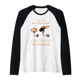 Colorado Territory Mushroom The Emperor Raglan Baseball Tee