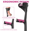 Lightweight Foldable Forearm Crutches, Height Adjustable Pink
