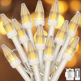 Christmas Lights Battery Operated, 2 Pack Christmas Tree Lights 60LED Incandescent Mini String Lights Waterproof Outdoor Fairy Lights 8 twinkle Light Modes for bedroom,Christmas Ornaments (Warm White)