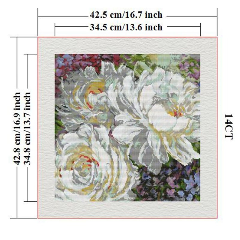ITSTITCH Stamped Cross Stitch Kits - Full Set of Embroidery