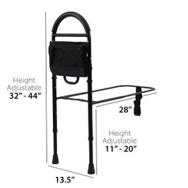 Vaunn ASTM Safety Approved Bed Rail: Adjustable Safety Assist Rail for Elderly, Adults, Seniors - Guard Rail for Single, Twin, Full, Queen and King Beds