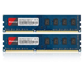 Kuesuny 8GB Kit (2X4GB) DDR3 1600MHz Udim RAM PC3-12800 PC3-12800U 1.5V CL11 240 Pin 2RX8 Upgrade RAM Module for Unbuffered Desktop Computer Memory with Two Rank Non-ECC