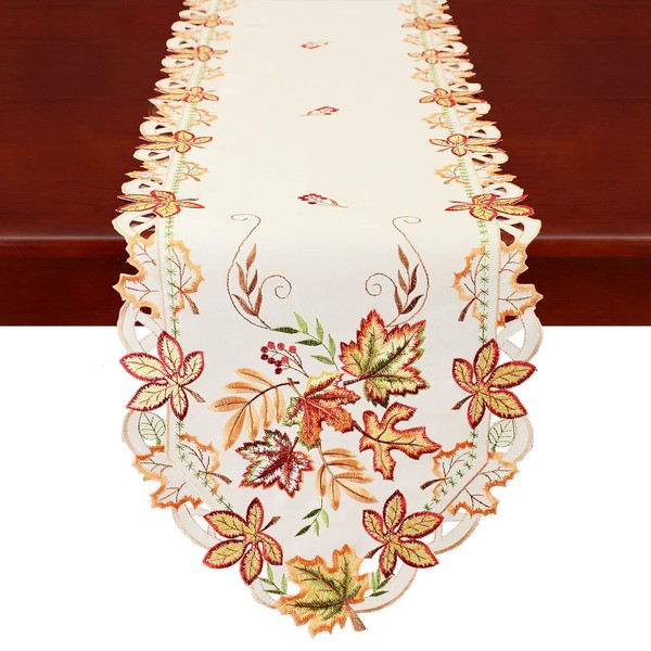 Simhomsen Thanksgiving Maple Leaves Table Runners for Autumn Or Fall