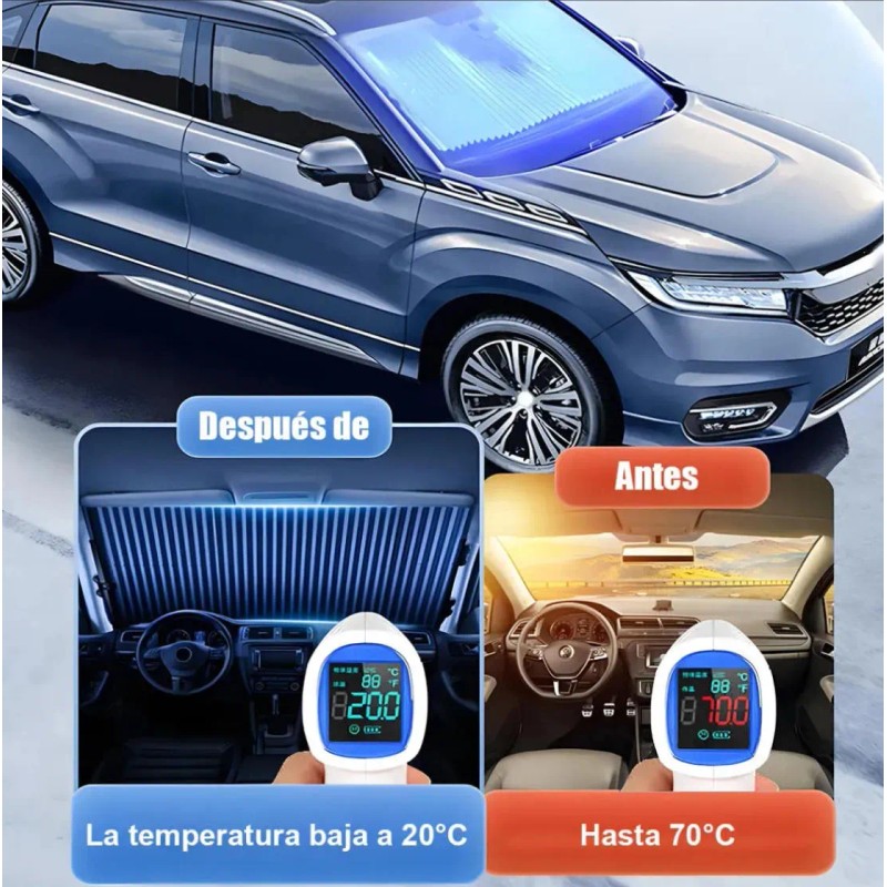 Parasol Cubre Sol Retráctil Para Parabrisas Auto O Camioneta