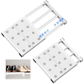 QUYLIXX 2 Pcs Locker Shelf Organizer - Adjustable Locker Divider Mate with 22 Lbs Strong Bearing Capacity, Easy to Install for Extending Locker Use Space, 9.4'' W x (10.6''-15.7'') L