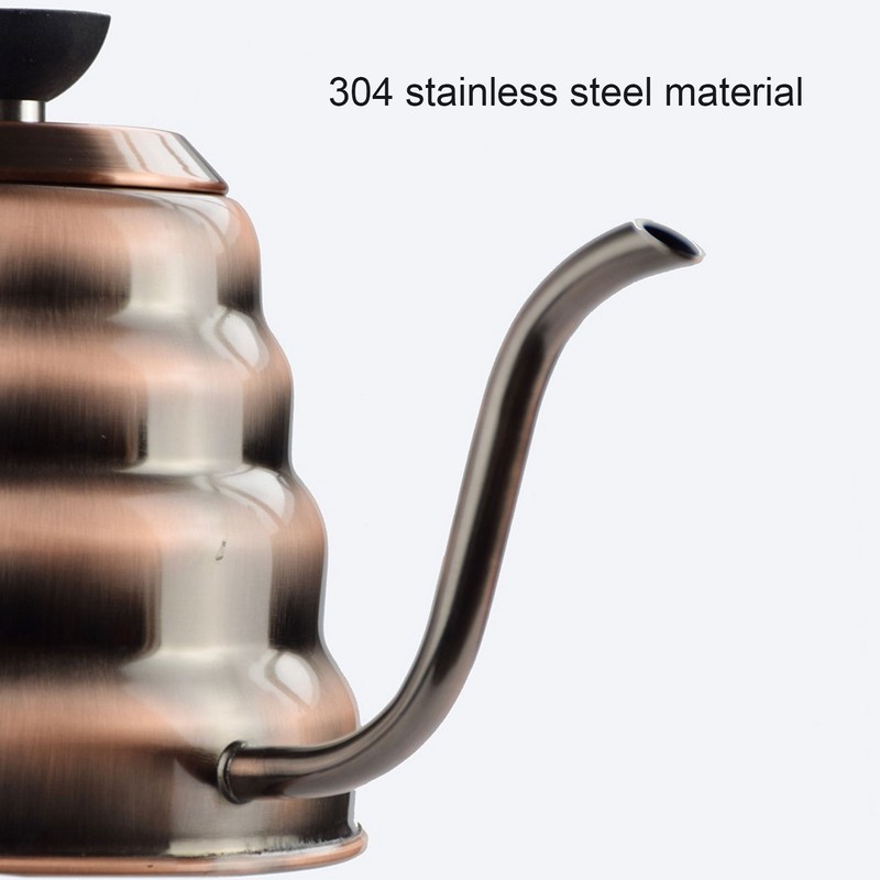 Coffee Pot 304 Stainless Steel Seamless Welding Technology Antirust Gooseneck