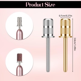 10 Pcs Sanding Bits for Nail Drill Nails Drill Bits Nail Drills Heads 3/32 Inch Shank for Electric Nails File, Manicure Pedicure Tool for Home Salon Spa