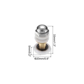 PATIKIL Shower Door Rollers 19mm/0.7", 4 Pack Bathroom Glass Door Runner Wheel Sliding Shower Door Roller Wheels for Bathroom Kitchen Glass Sliding Door, White