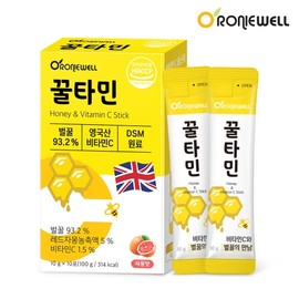 Ronnie Well Honey Vitamin 100g (Grapefruit Flavor) 10g x 10 Sachets / 로니웰 꿀비타민100g (자몽맛) 10gx10포
