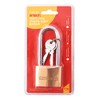 Amtech, T1600C, Solid Brass Long Shackle Padlock, Small Padlock with