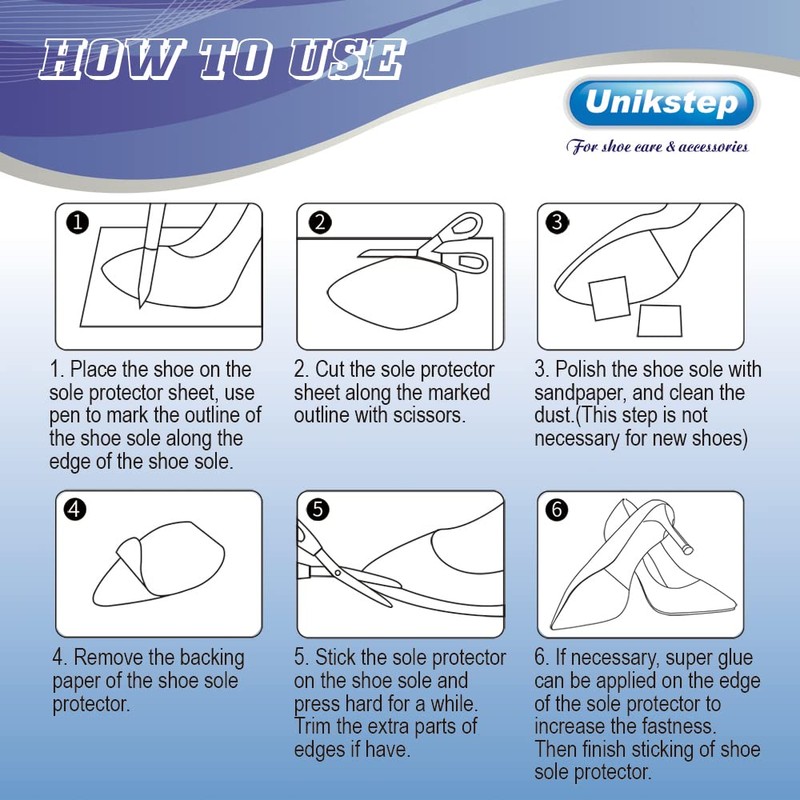 Unikstep Protector de suela antideslizante para zapatos, 4 piezas, color