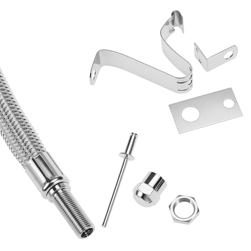 QWORK Dually Valve Stem Extenders Kit for 16-19.5" Dual Wheels