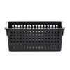 Farmlyn Creek 4-Pack Black Plastic Baskets for Organizing Bathroom, Laundry