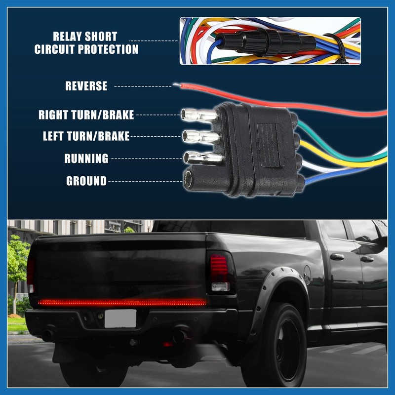 A ABSOPRO 47 Inch Tailgate Light Bar 324 LED Light