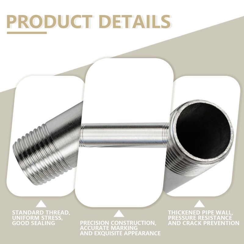 Bwintech 2 pieces 300 mm 1/2 inch male thread ×