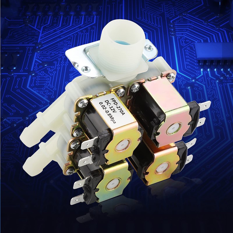 ANKROYU 12V DC DN20 G3/4" Normally Closed Plastic Solenoid Valve,