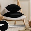 JIAHANNHA Velvet Black Throw Pillow Covers 18×18 Inches Pack of