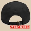 saeal-tees Orvis Fly Fishing Logo Black Dad Hat with Leather