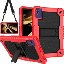 Doemoil Case for Vortex T10M PRO+ Tablet/Vortex T10M PRO Plus Tablet Kids Case Cover with Shockproof Kick Stand for Vortex T10M PRO Plus 10.1 inch Tablet (Red/Black)