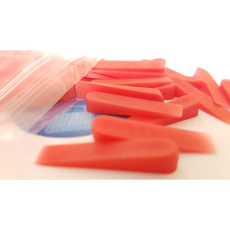 CyberSunrise Small Plastic Tile Spacers : 100 x Mini Red