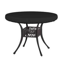 ZONAHAH Round Garden Table Covers, 92 x 10 cm, Waterproof Round Garden Table Covers, Durable Oxford Fabric, UV-Resistant Garden Furniture Covers for Patio, Black