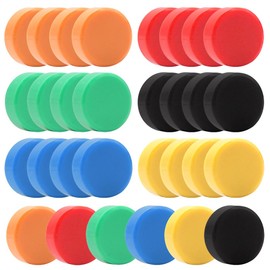 KtbeYTi Pack of 30 Round Decorative Magnets Fridge Magnets for Whiteboard for Magnetic Walls, Notice Boards, Photos, Fridge (6 Colours)
