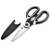 Pack of 4 Black Kitchen Poultry Multi Use Scissors: Bottle