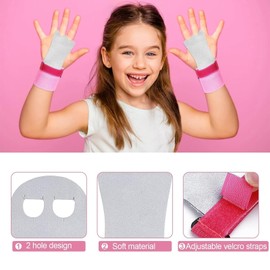 KGJAXF Sports Gymnastics Grips Wristbands, Grips Wristbands Sets for Girls Youth Kids, Thumb Tape, Weightlifting Tape, Sports Belt Gymnastics Equipment Hand Grip, Used for Hook Grip (pink)