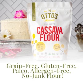 Otto's Naturals Otto's Naturals Certified Organic Cassava Flour, Gluten Free and Grain-Free Flour For Baking, Paleo, Non-GMO Verified, Made From 100% Yuca Root, All-Purpose Wheat Flour Substitute, 1.5 Lb. Bag