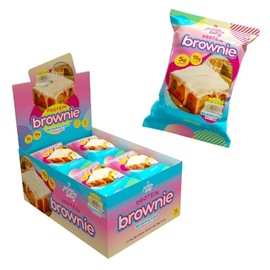 Prime Bites Protein Brownie from Alpha Prime Supplements | High Protein, Collagen Fortified Low Sugar Treat | Delicious Snack | 12 Bars per Box (Birthday Cake Blondie)