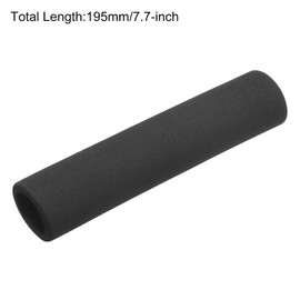 sourcing map Pipe Insulation Tube Foam Tubing for Handle Grip Support 35mm ID 47mm OD 195mm Heat Preservation Black