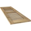 12"W x 54"H Americraft Two Equal Louver Exterior Real Wood